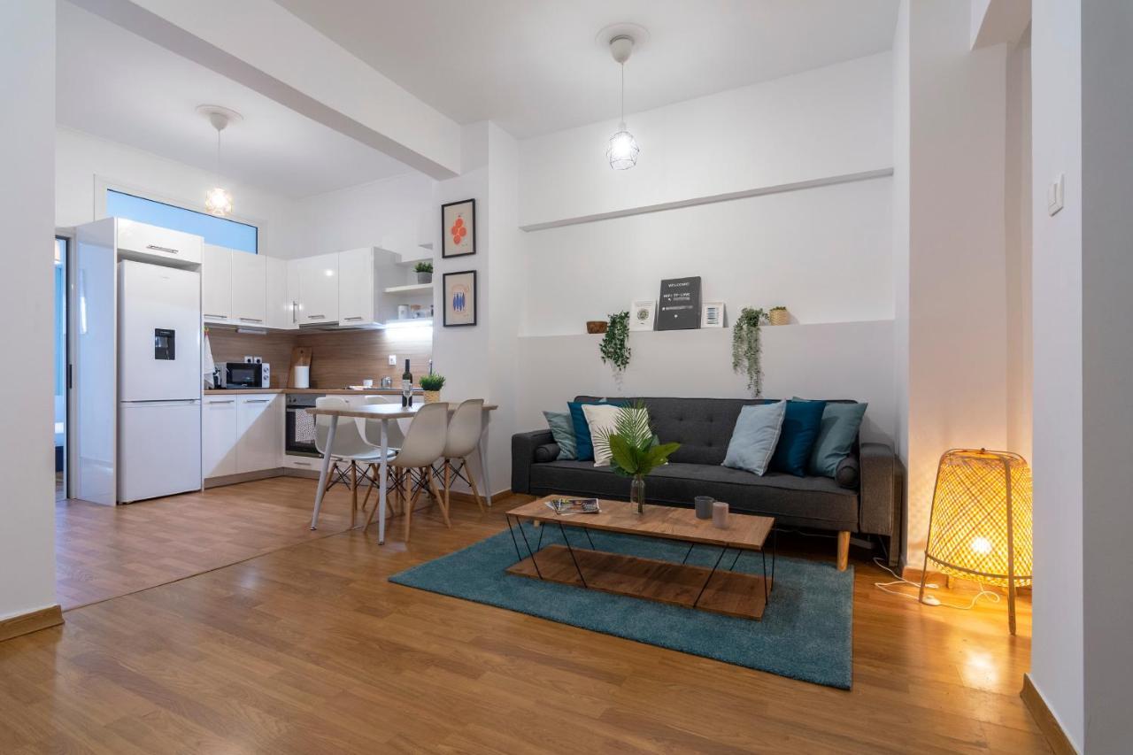 Modern 2Bd Apt In Athens , 3-Min Metro Exteriör bild